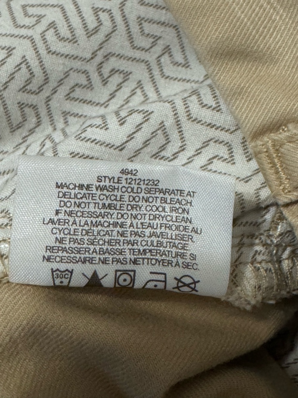Tory Burch Cropped Chino Pants Size 32 Khaki Stretch - Picture 8 of 8